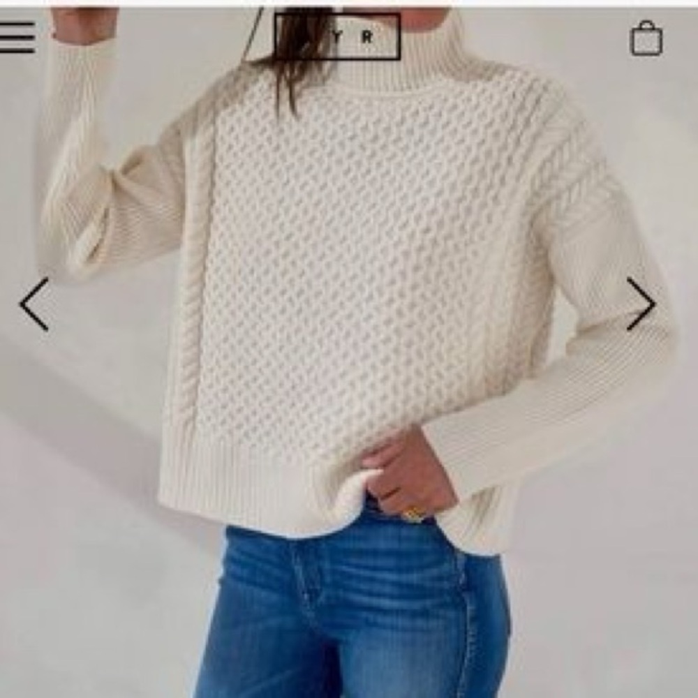 AYR “Le Square” turtleneck cable knit sweater